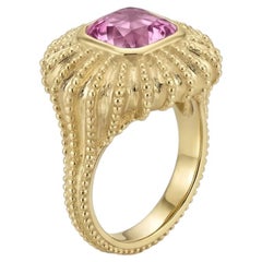 Oursin Ring in 18k Yellow Gold with Lavender Spinel by MARIANNE CANARELLI