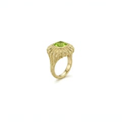 Oursin Ring in 18k Yellow Gold with Peridot by MARIANNE CANARELLI