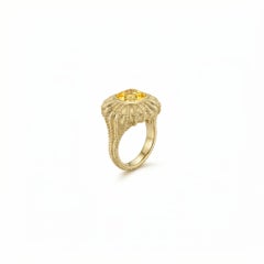 Oursin Ring in 18k Yellow Gold with Yellow Sapphire by MARIANNE CANARELLI