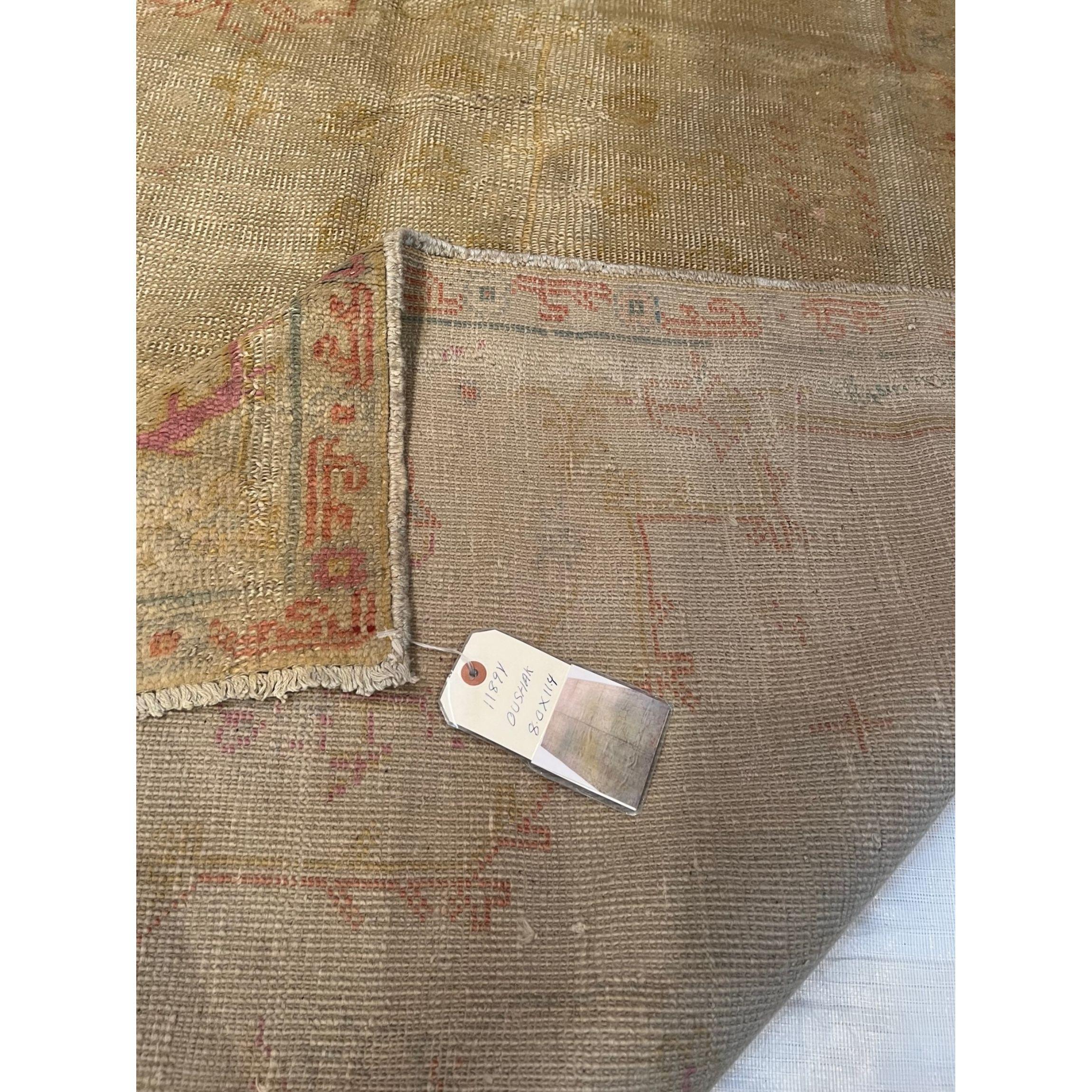 Other Oushak Antique Rug- 11.4x8.0 For Sale