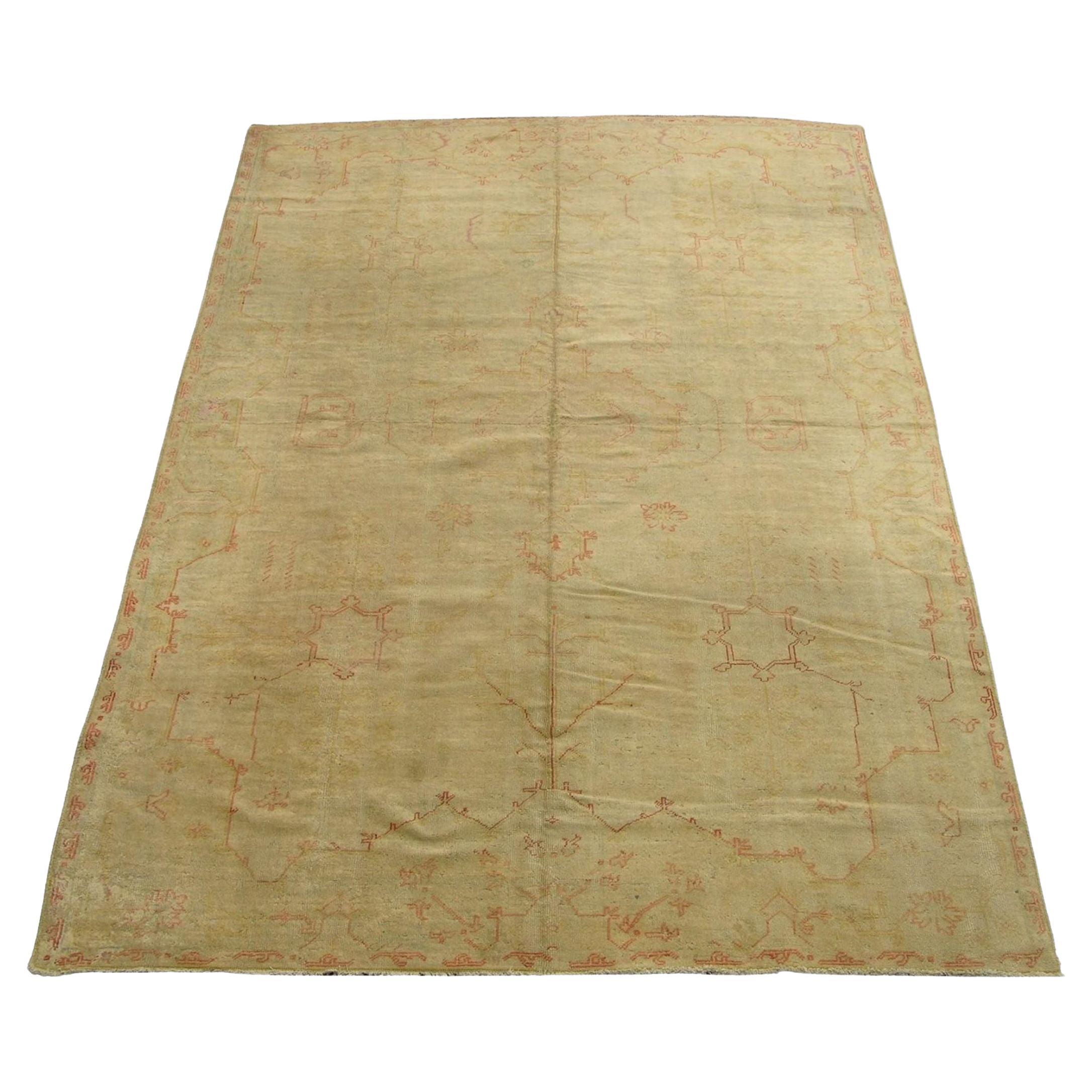 Oushak Antiker Teppich- 11,4x8.0 im Angebot