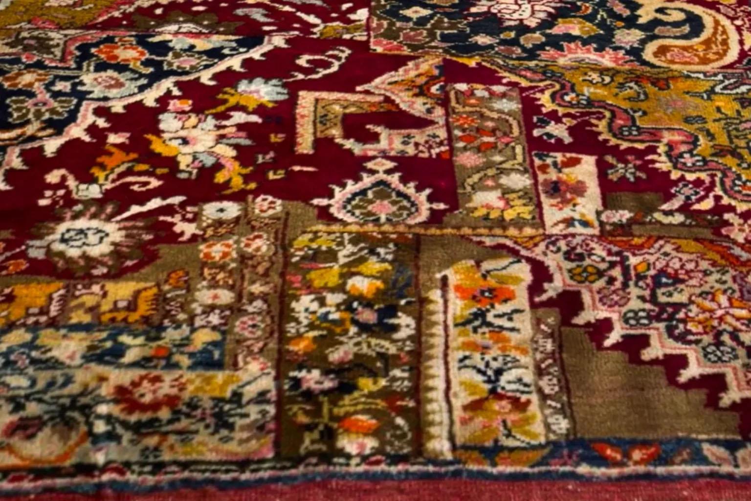 Tapis d'Oushak - 68584 Excellent état - En vente à Dallas, TX