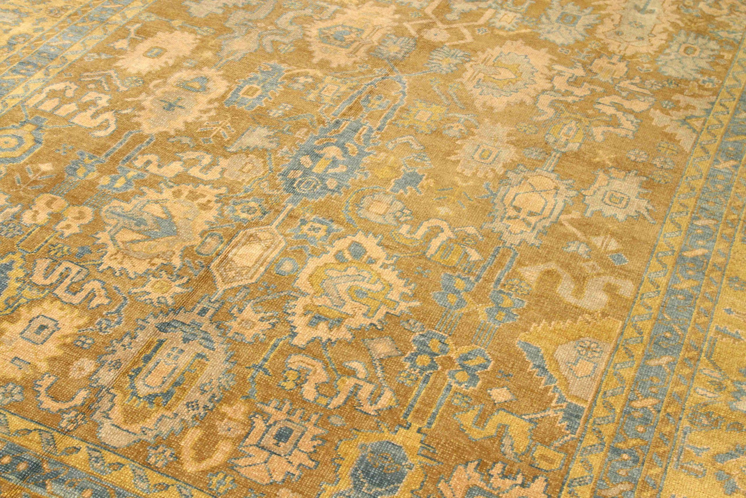 Alfombras Oushak Circa 1990 - Design - 13862 en Excelente estado para la venta en Dallas, TX