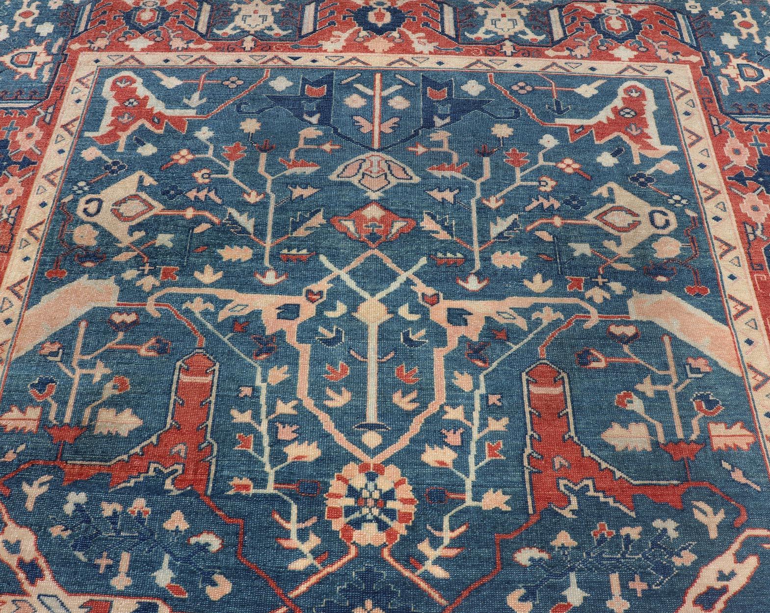 Keivan Woven Arts Fine Turkish Rug with Garus Design   9'1 x 11'8 For Sale 5