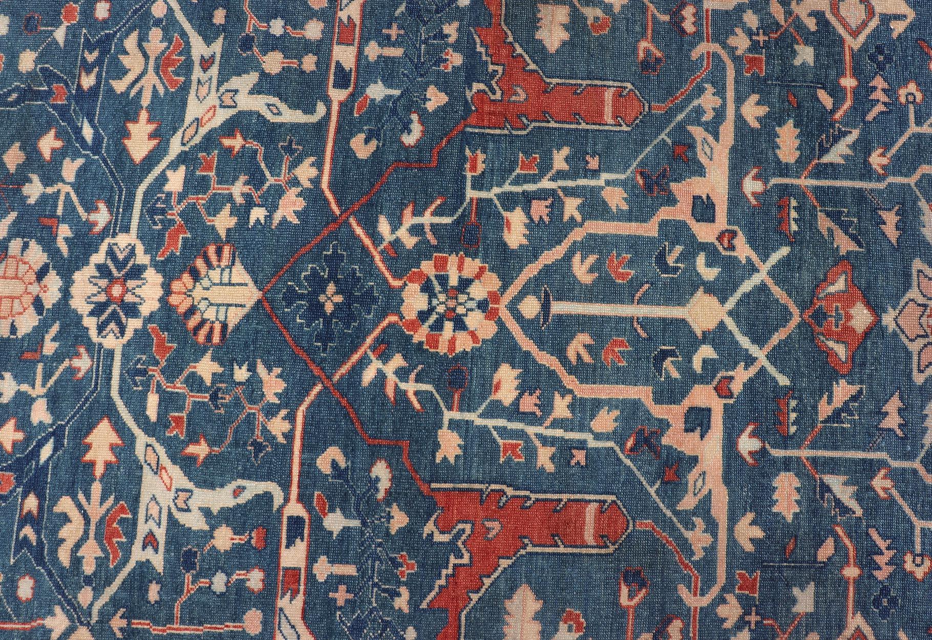 Keivan Woven Arts Fine Turkish Rug with Garus Design   9'1 x 11'8 In Excellent Condition For Sale In Atlanta, GA