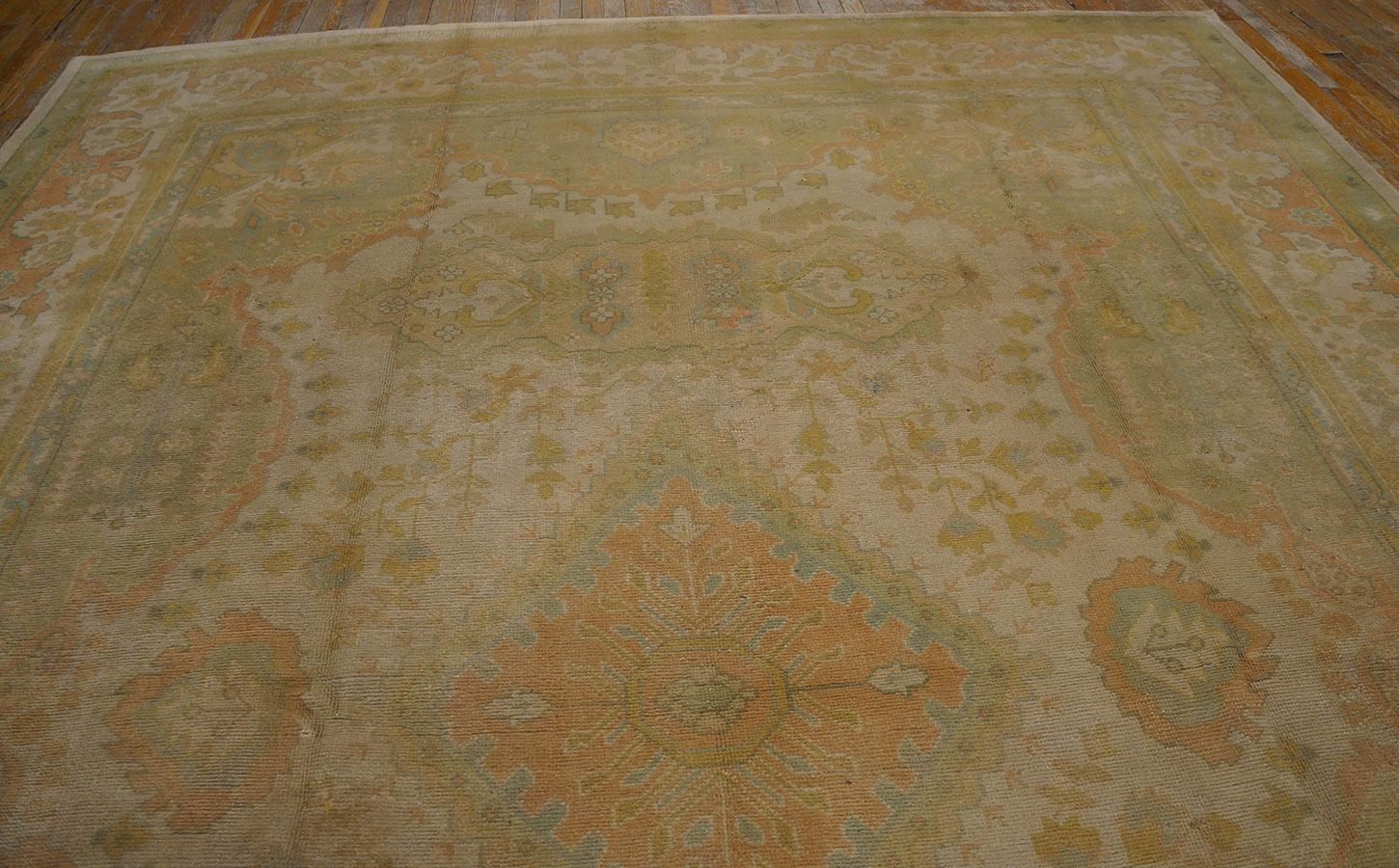 Early 20th Century Turkish Oushak Carpet ( 9'10