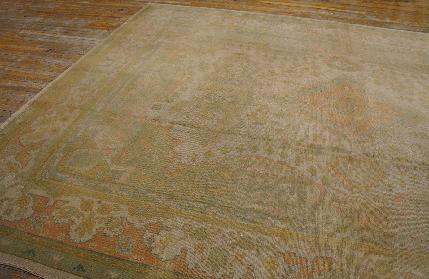 Tapis turc Oushak du début du 20ème siècle ( 9'10