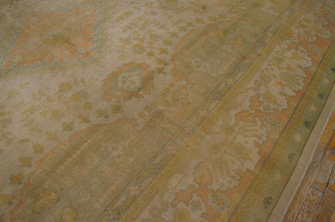 Early 20th Century Turkish Oushak Carpet ( 9'10