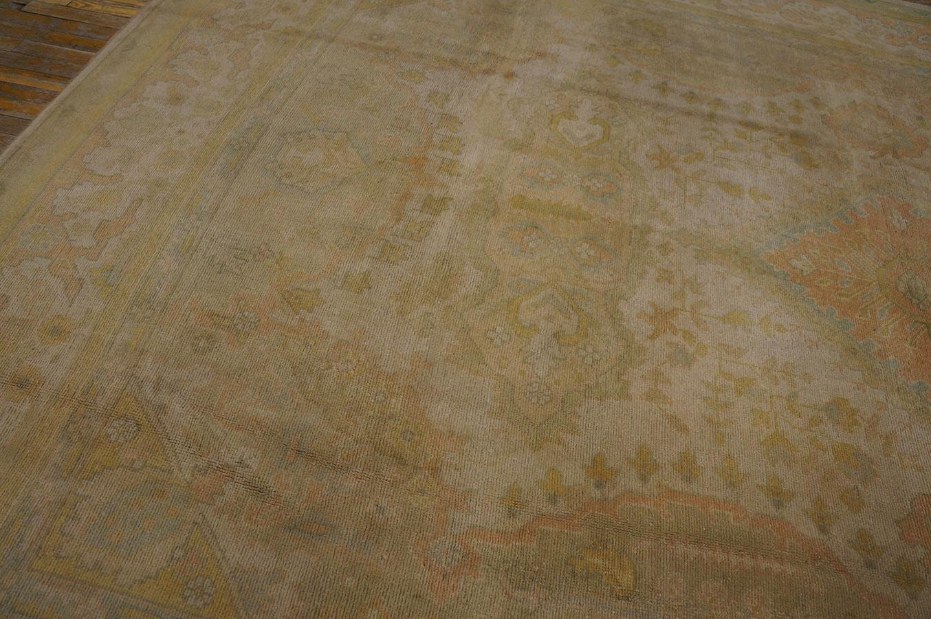Tapis turc Oushak du début du 20ème siècle ( 9'10