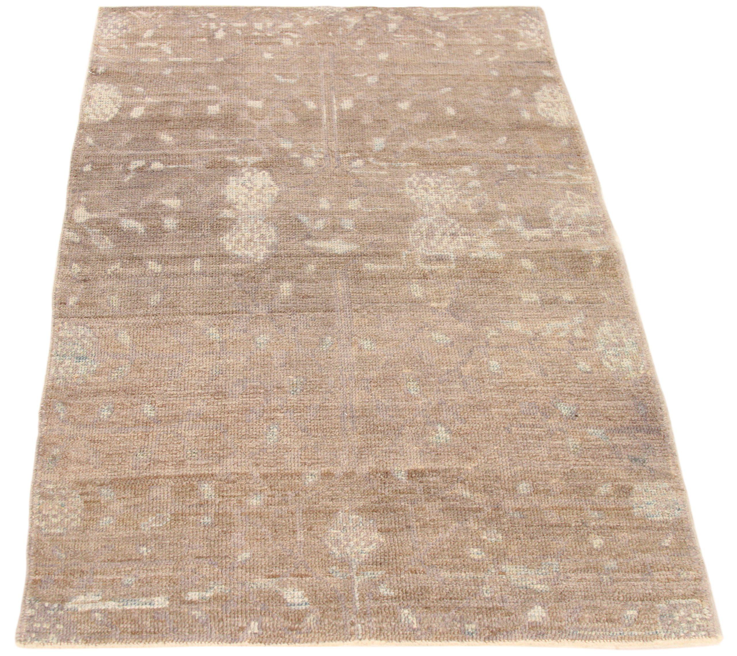 Discover the elegance of this unique Oushak featuring beautiful craftsmanship in Circa 1990. Designed with meticulous attention to detail, this exclusive design is perfect for enhancing your space.