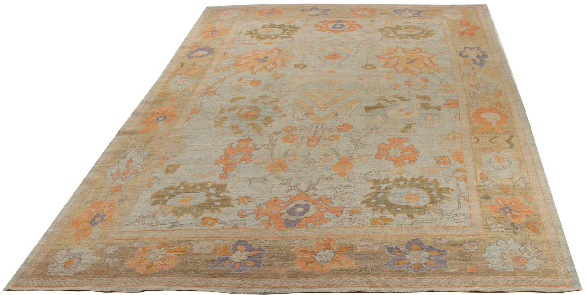 Discover the elegance of this unique Oushak featuring beautiful craftsmanship. Designed with meticulous attention to detail, this exclusive design is perfect for enhancing your space.