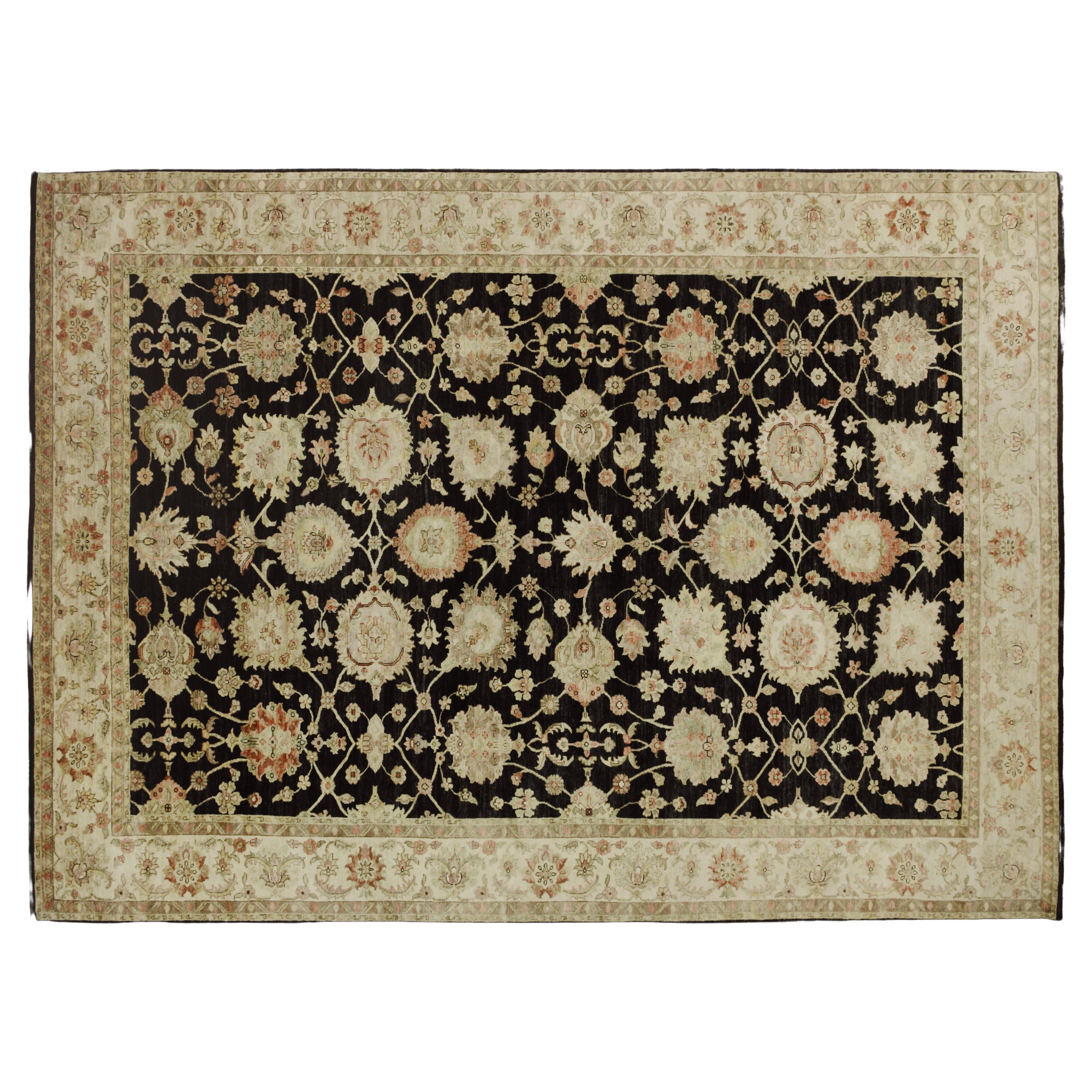 This Indian Oushak rug features a reds floral design  allowing you to switch up your decor. Add a touch of style to any room while also having the option to change things up to suit your mood. Beautiful and versatile, this rug is a must-have for any