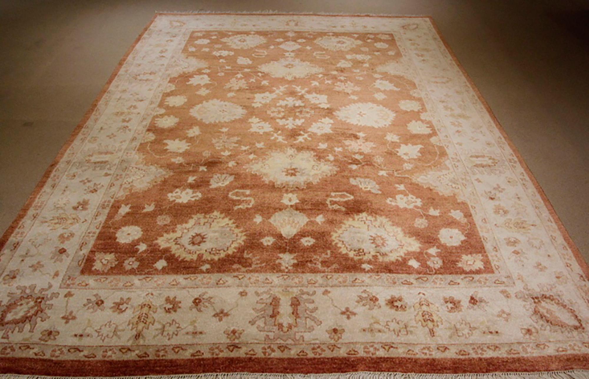 Hand-Knotted Oushak Design Rug  For Sale