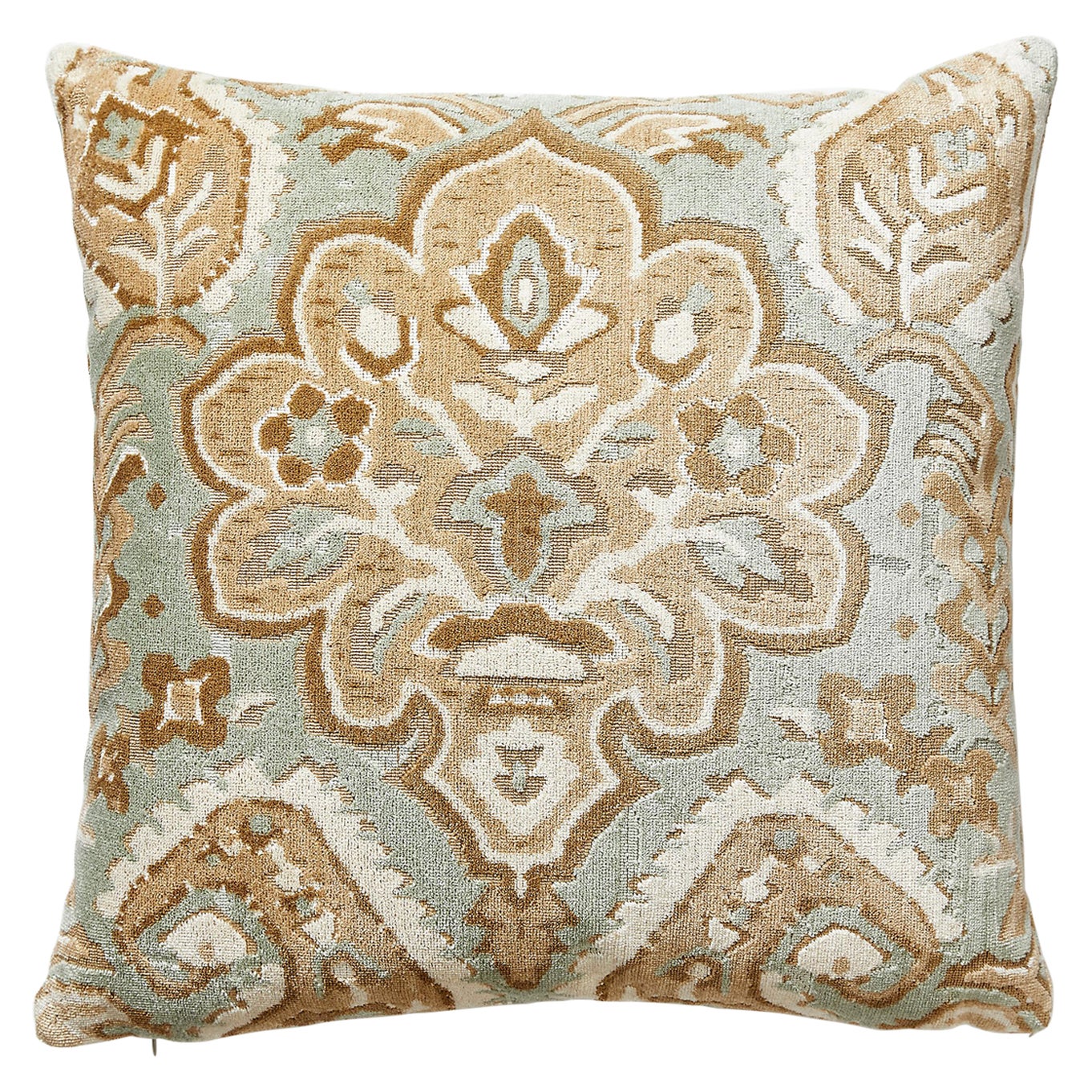 Almohada de terciopelo y lino Oushak