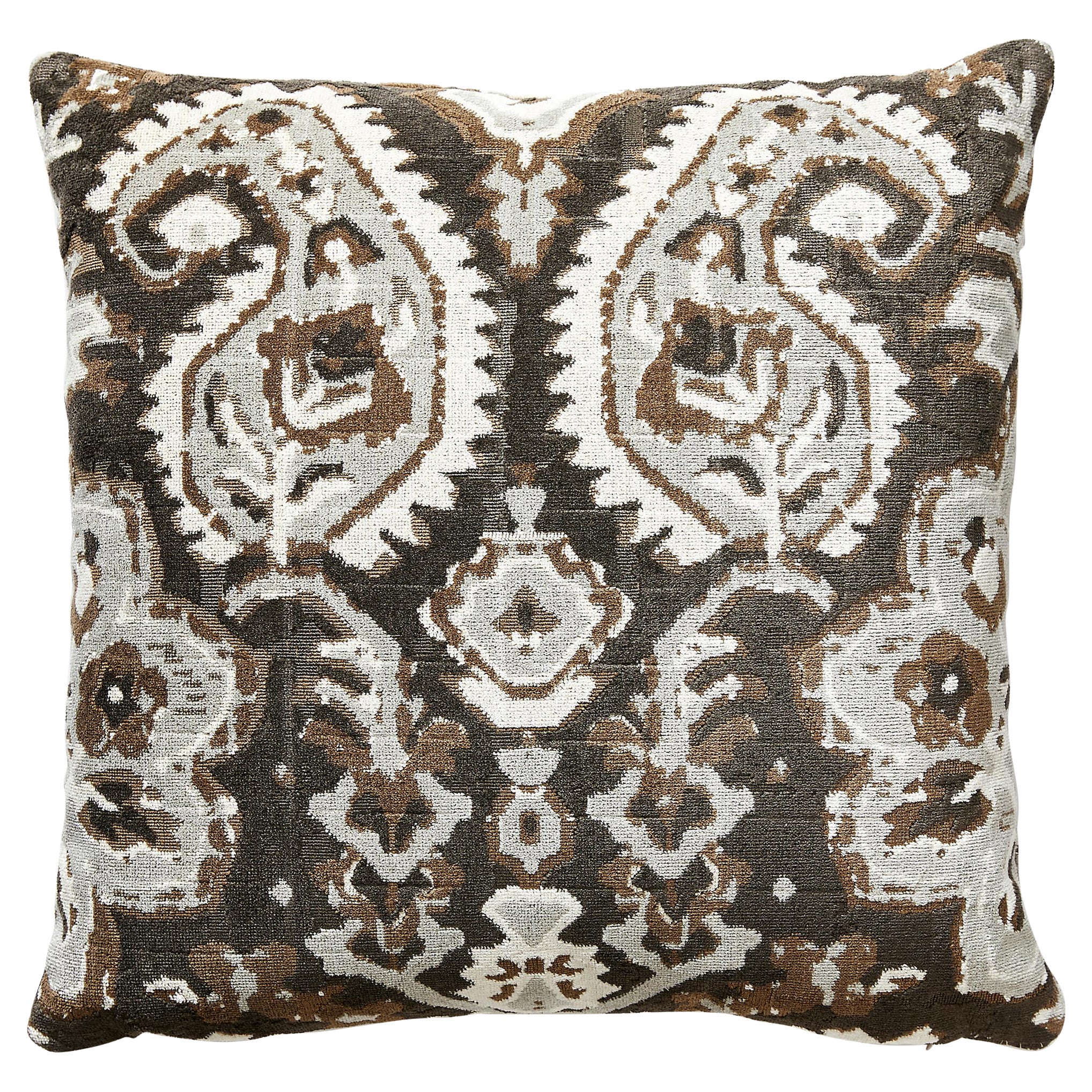 Almohada de terciopelo y lino Oushak