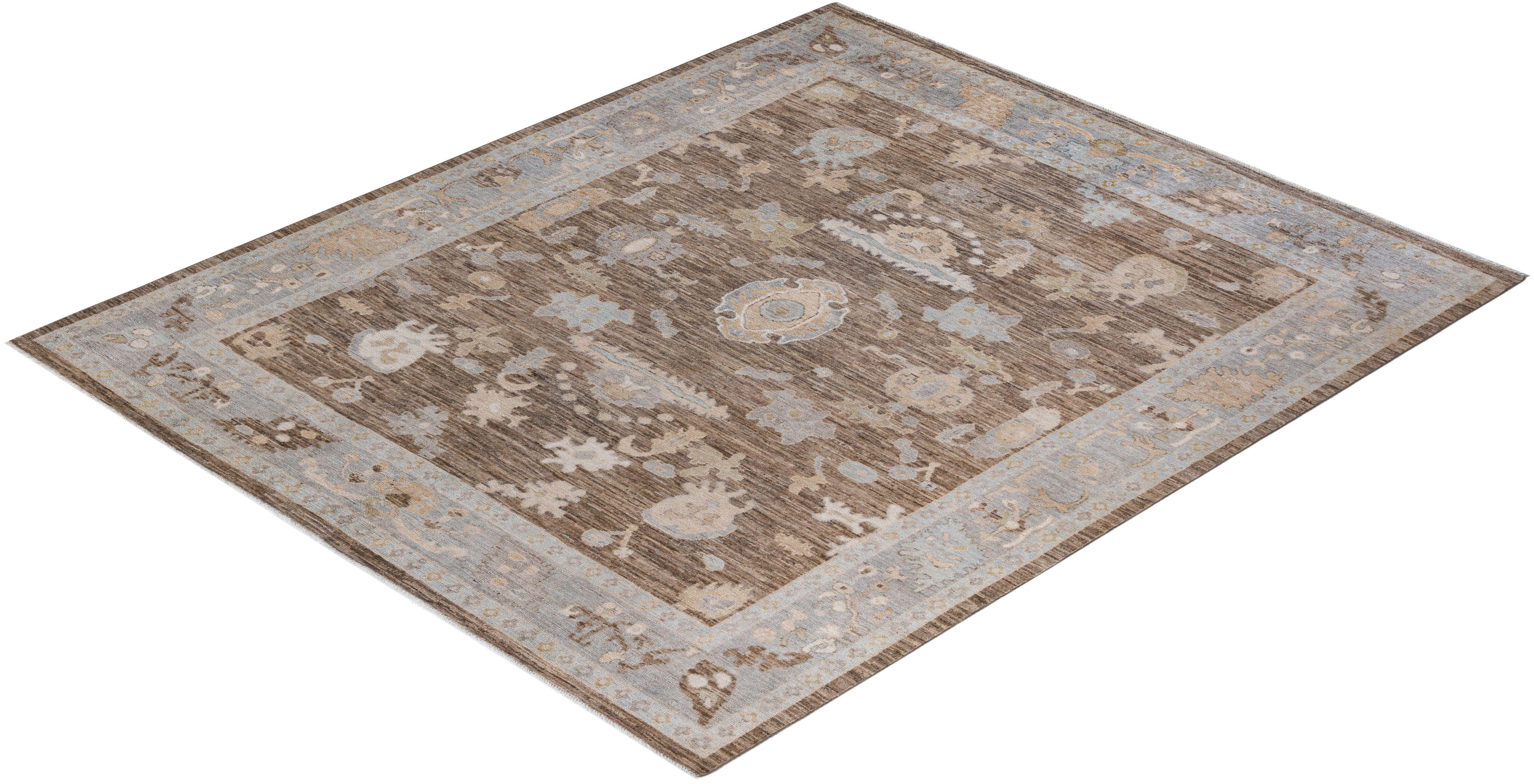 Oushak, One-of-a-kind Hand Knotted Runner Rug, Beige 1