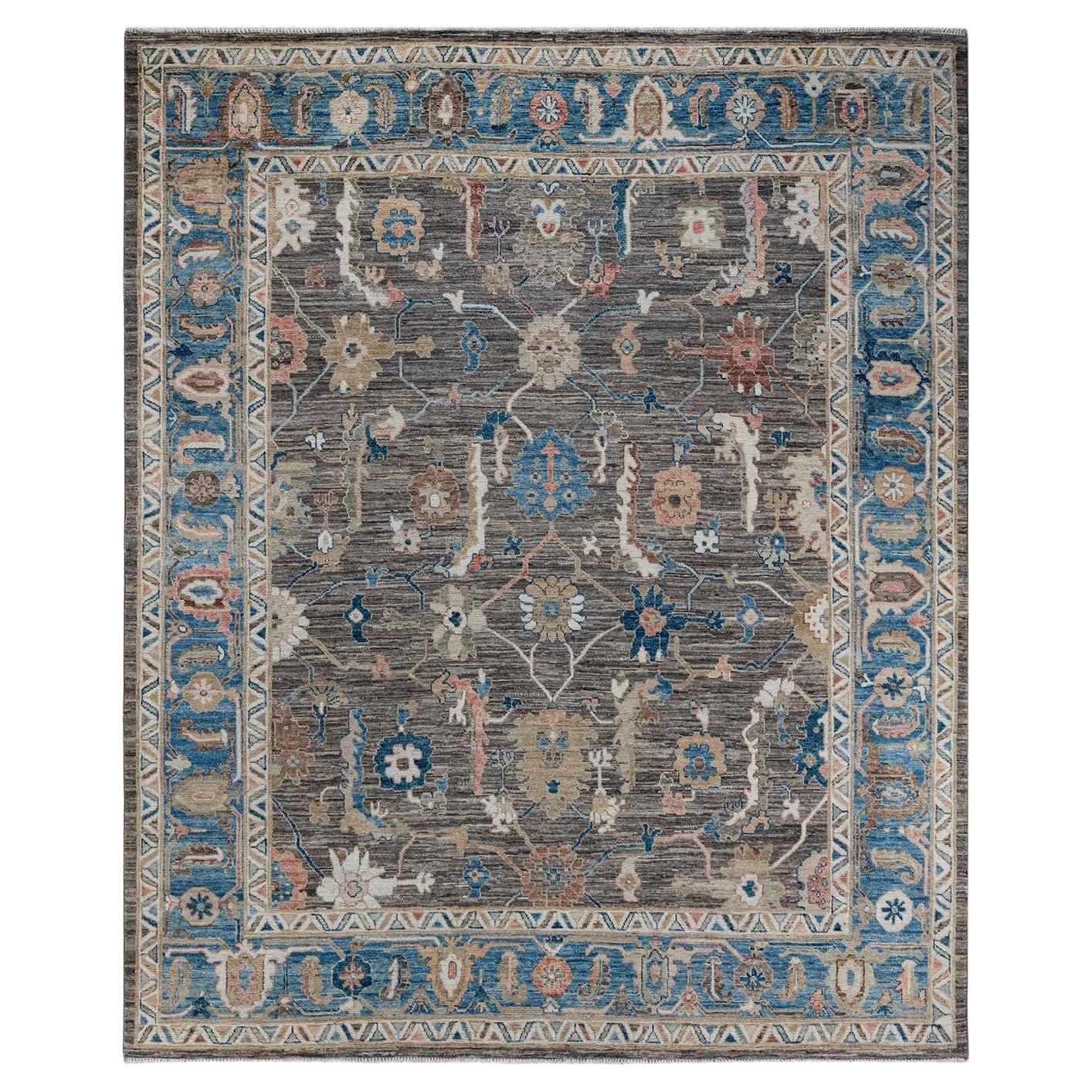 Oushak, One-of-a-kind Hand Knotted Runner Rug, Beige