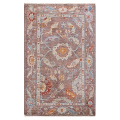 Oushak, One-of-a-kind hand knotted Runner Rug, Brown