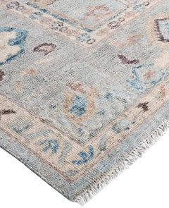 Tappeto Oushak One-of-a-Kind in Lana Blu 8' 2" x 9' 7"