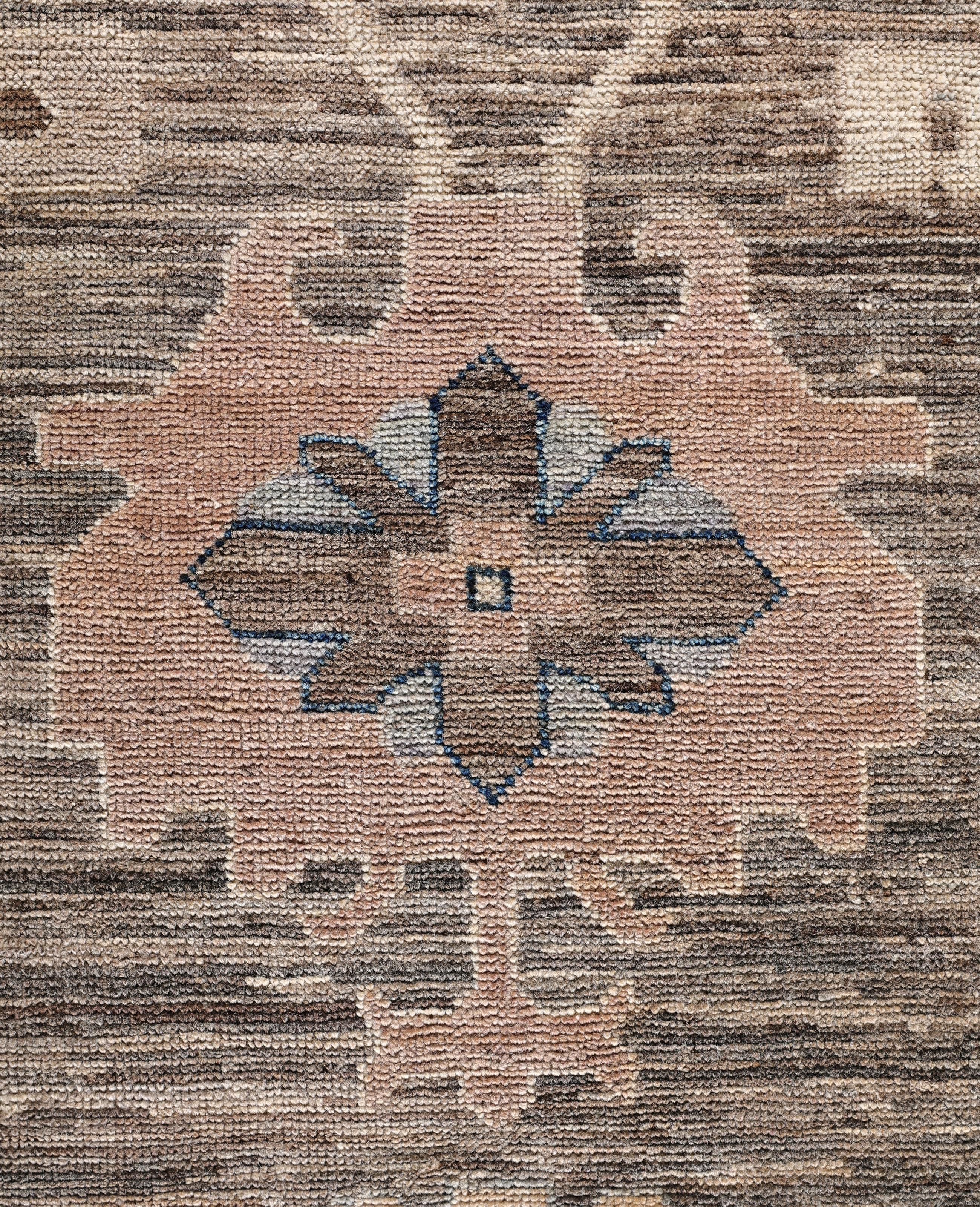 Pakistani Oushak One-of-a-Kind Wool Brown Area Rug 10' 2
