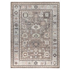 Oushak One-of-a-Kind Wool Brown Area Rug 10' 2" x 13' 8"