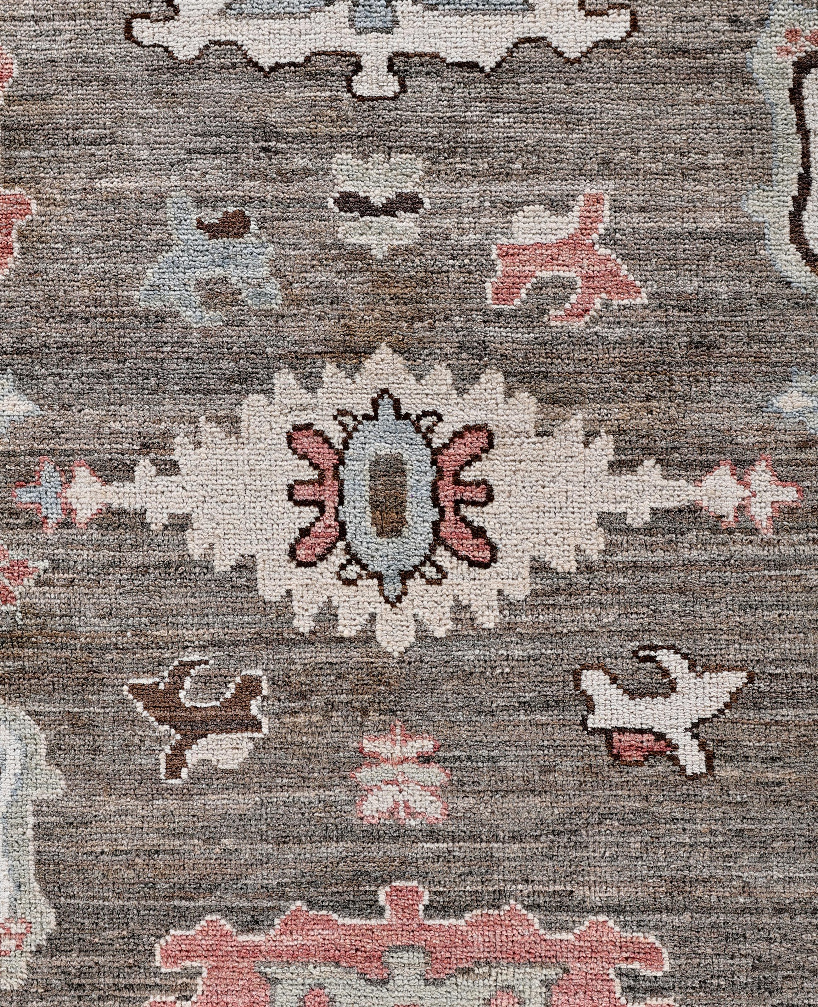 Pakistani Oushak One-of-a-Kind Wool Brown Area Rug 8' 0