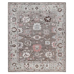 Oushak One-of-a-Kind Wool Brown Area Rug 8' 0" x 9' 8"