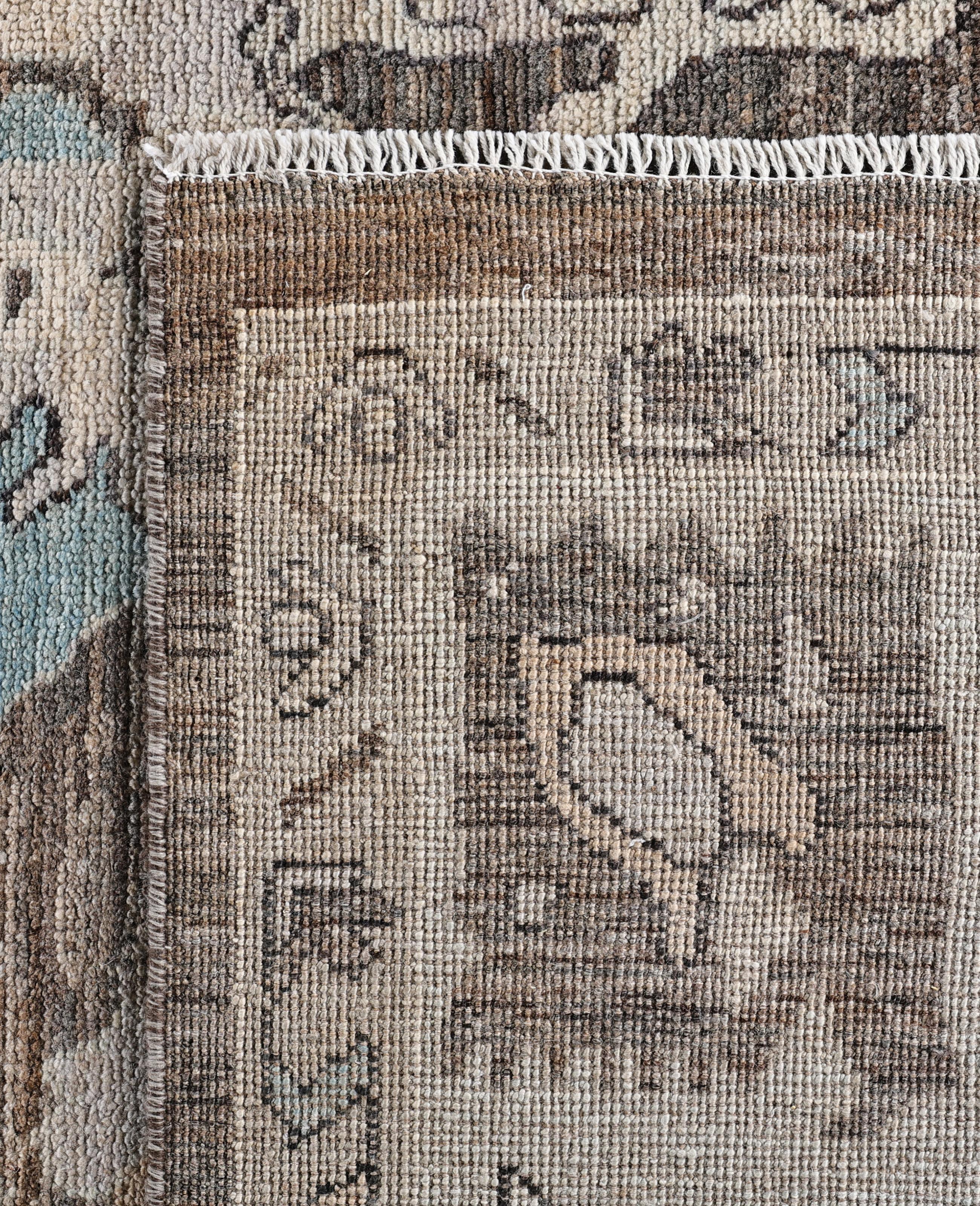 Oushak One-of-a-Kind Wool Brown Area Rug 8' 2