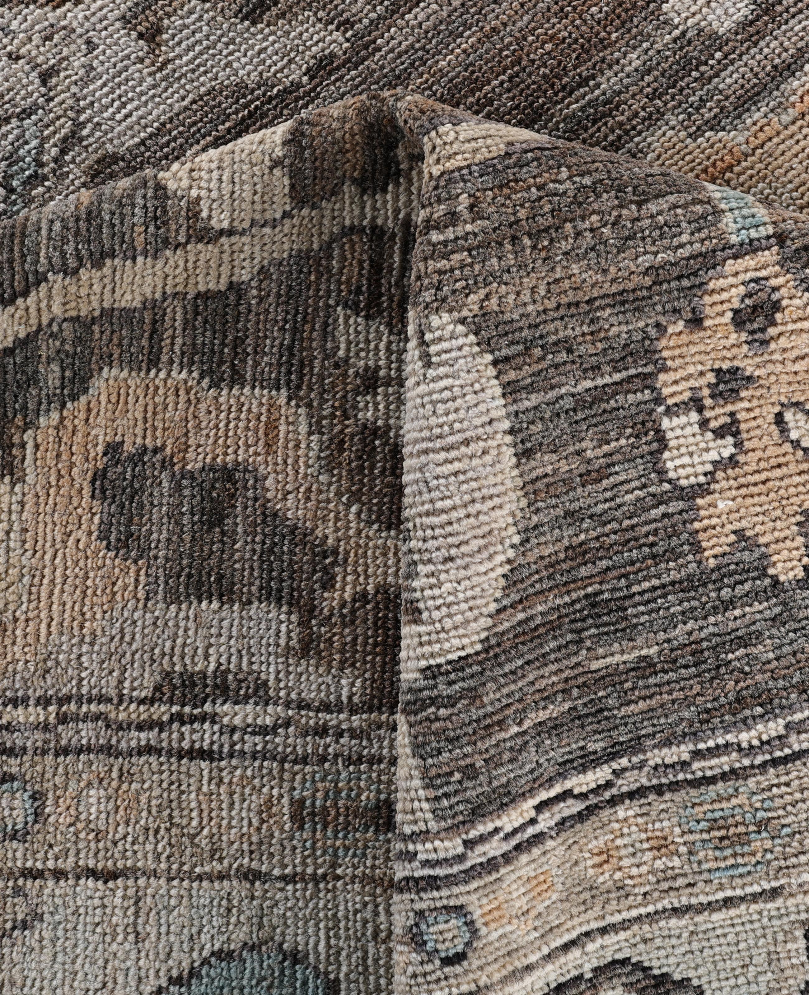 Oushak One-of-a-Kind Wool Brown Area Rug 8' 2