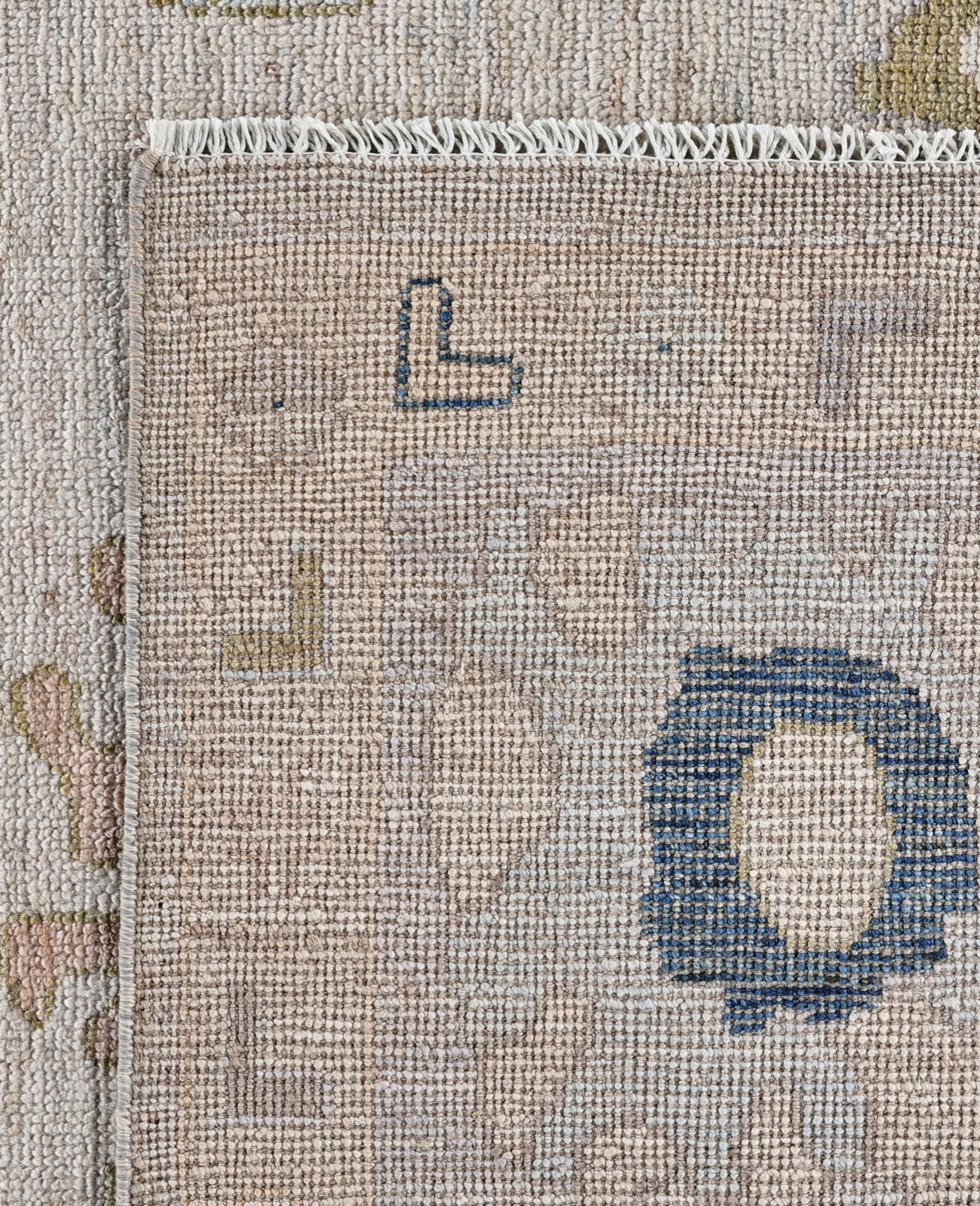 Oushak One-of-a-Kind Wool Gray Area Rug 8' 0