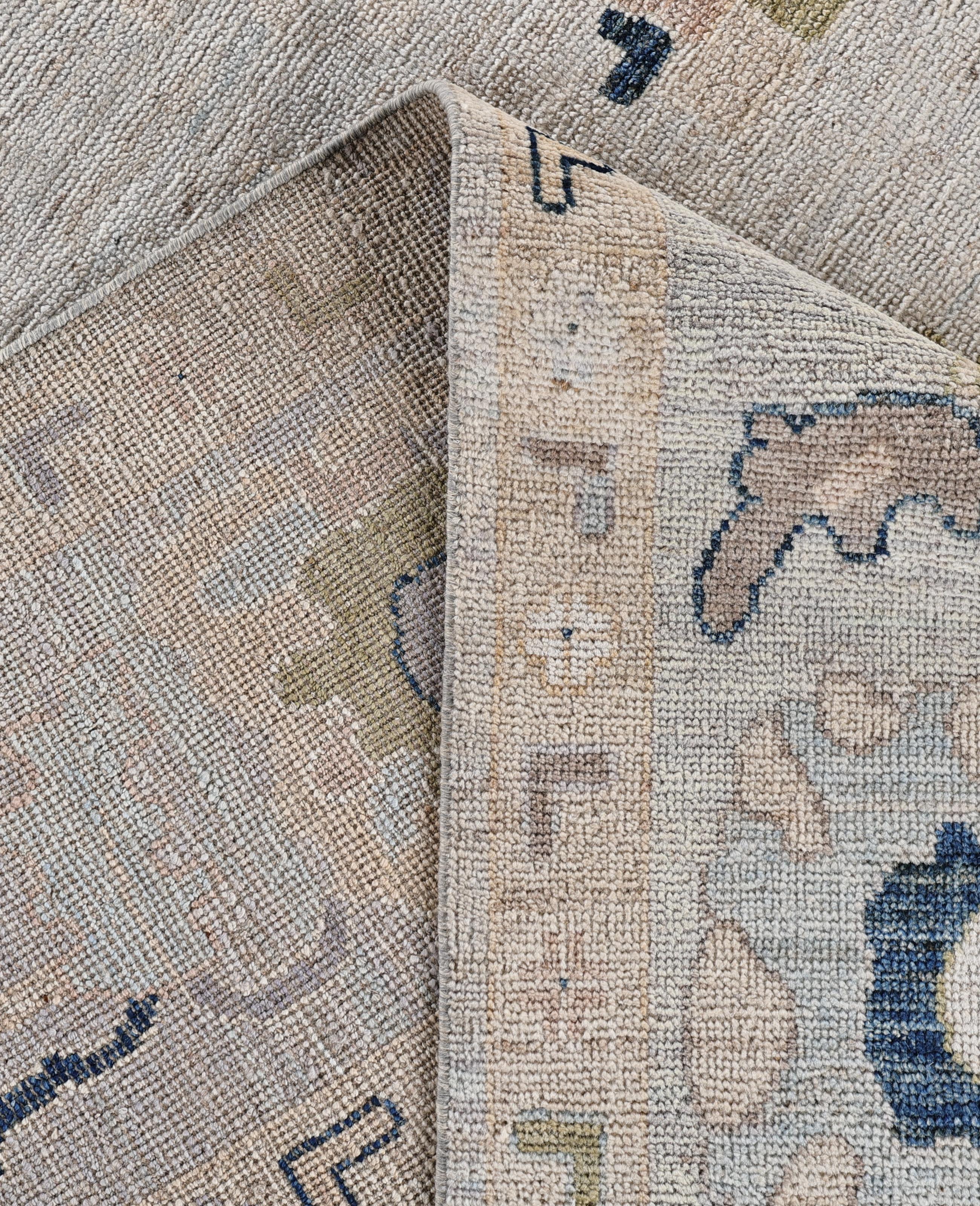 Contemporary Oushak One-of-a-Kind Wool Gray Area Rug 8' 0