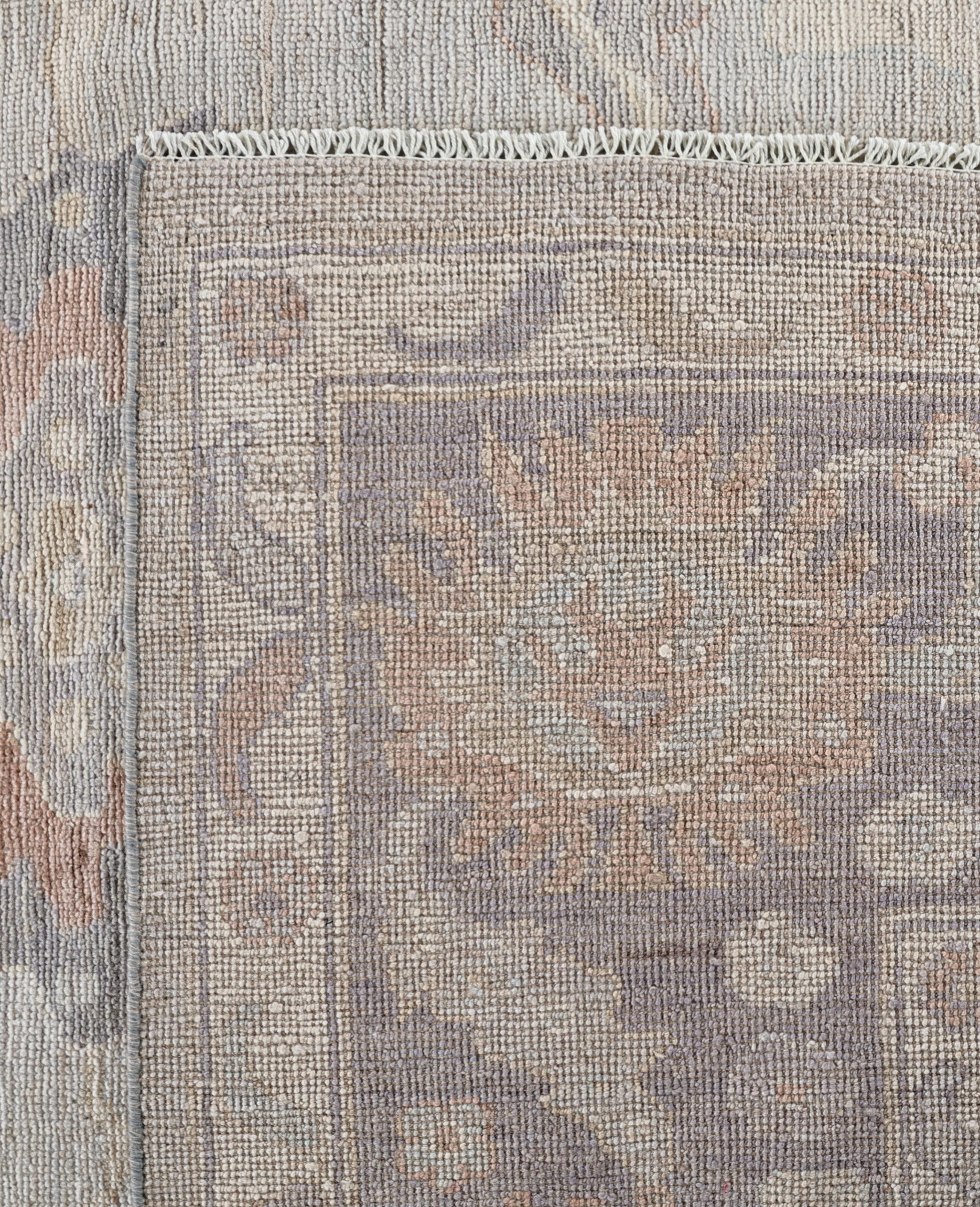 Oushak One-of-a-Kind Wool Gray Area Rug 8' 1