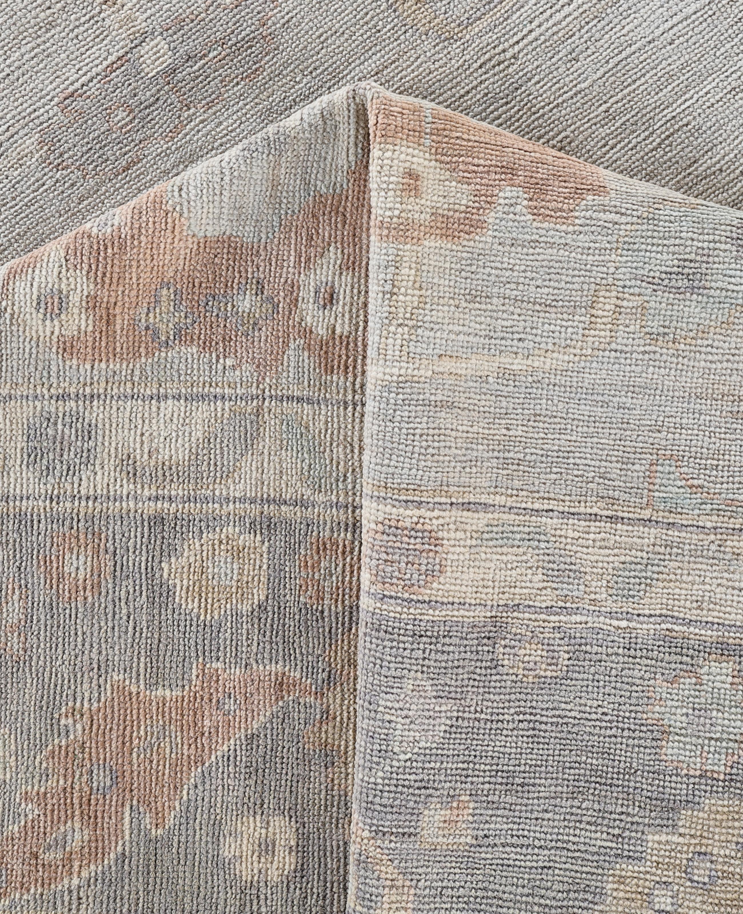 Oushak One-of-a-Kind Wool Gray Area Rug 8' 1