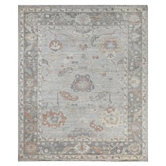 Oushak One-of-a-Kind Wool Gray Area Rug 8' 1" x 9' 9"