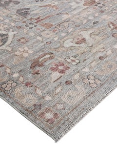 Oushak One-of-a-Kind Wool Gray Area Rug 8' 10" x 11' 10"