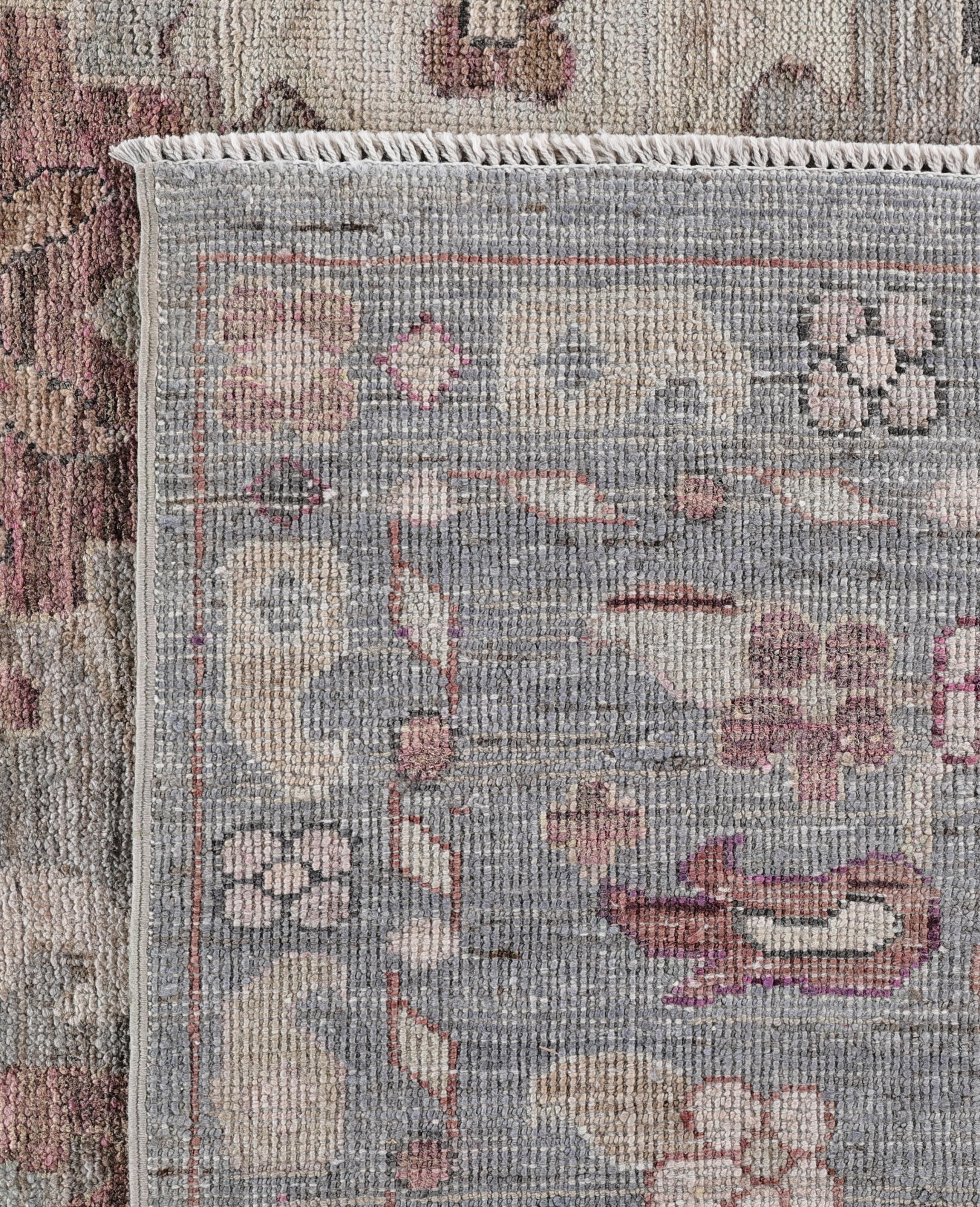 Oushak One-of-a-Kind Wool Gray Area Rug 8' 10