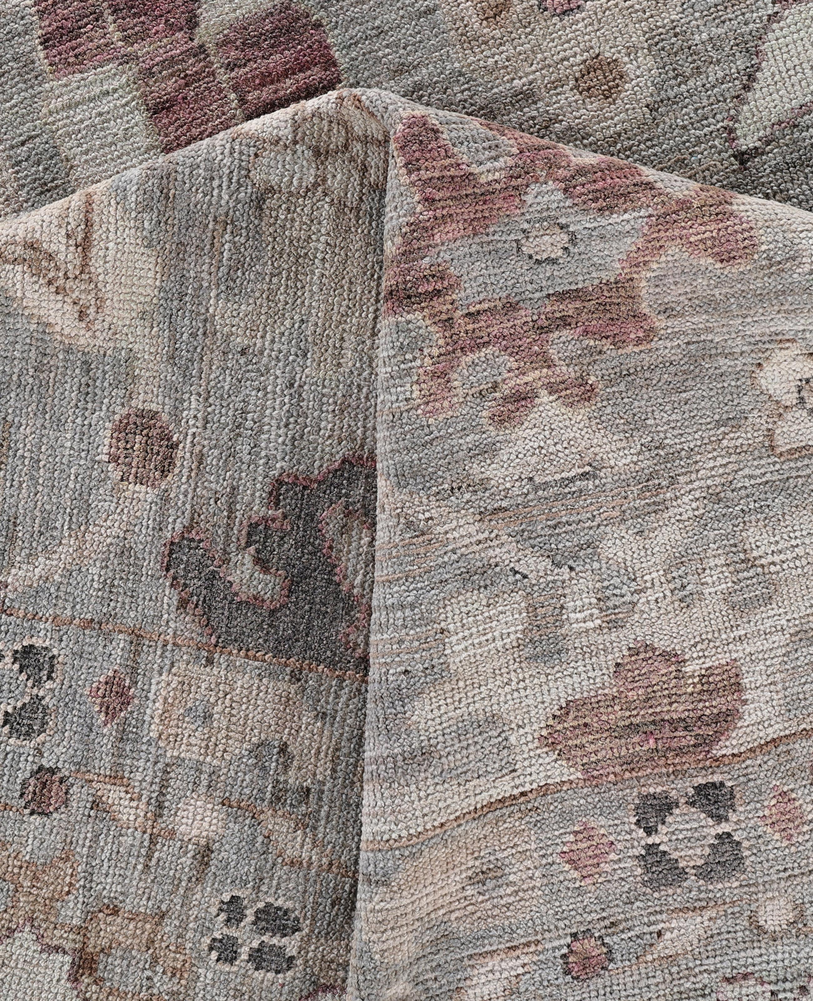 Oushak One-of-a-Kind Wool Gray Area Rug 8' 10