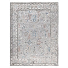 Oushak One-of-a-Kind Wool Gray Area Rug 8' 11" x 11' 10"