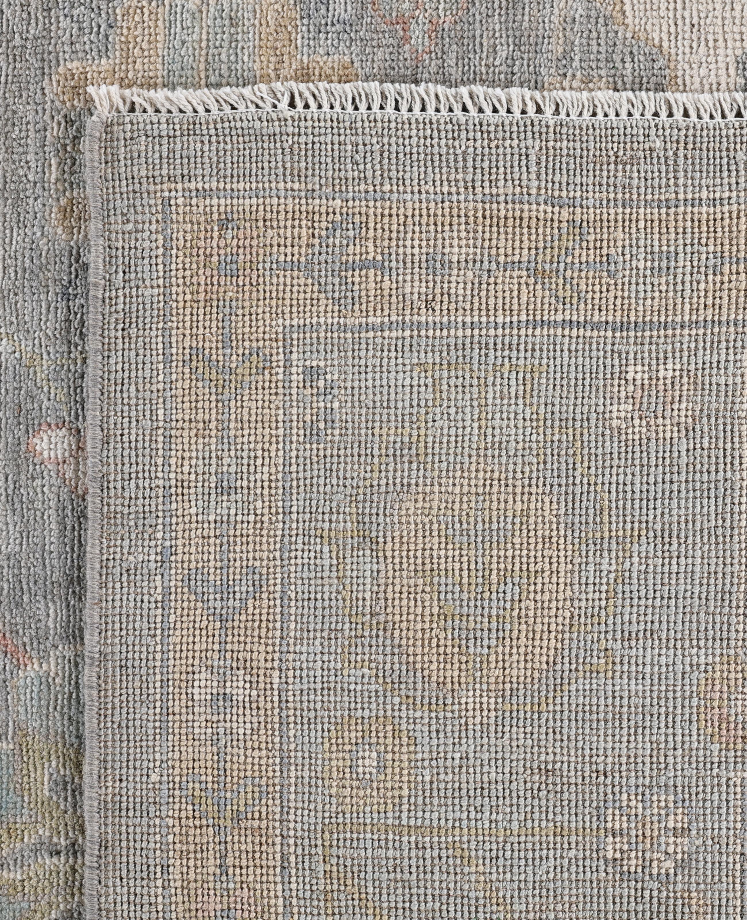 Oushak One-of-a-Kind Wool Gray Area Rug 8' 4