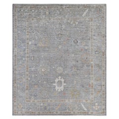 Oushak One-of-a-Kind Wool Gray Area Rug 8' 4" x 9' 11"