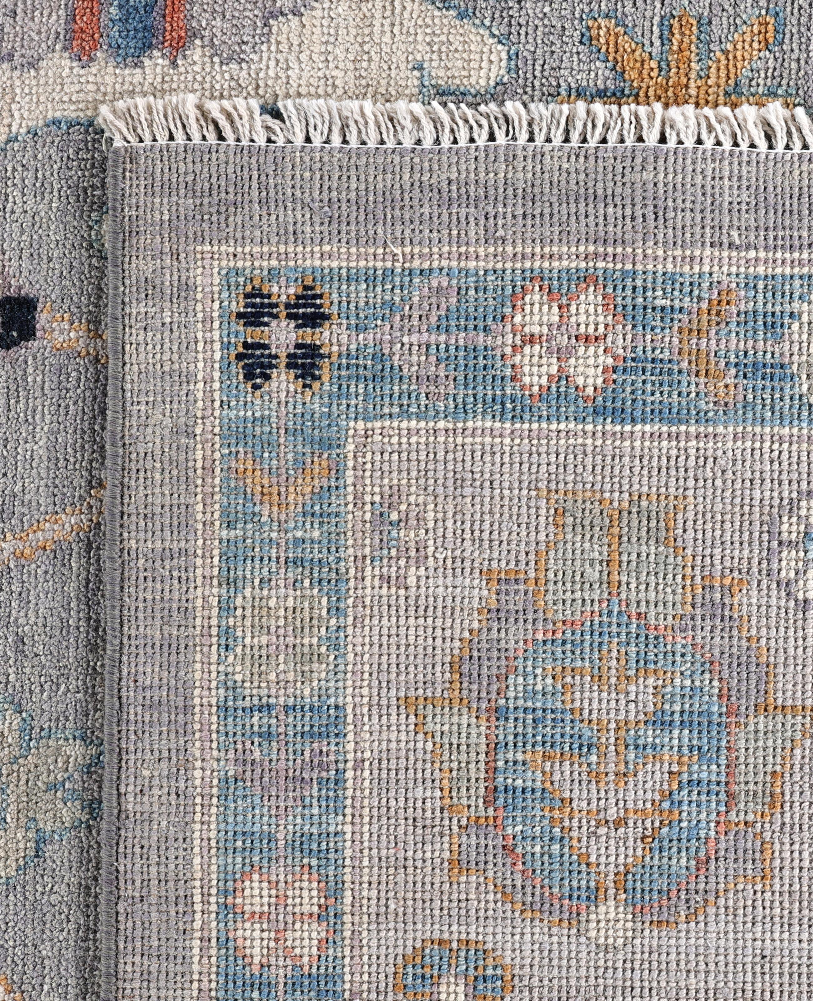 Oushak One-of-a-Kind Wool Gray Area Rug 9' 0