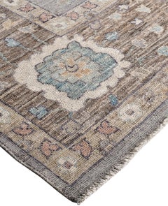 Oushak One-of-a-Kind Wool Gray Area Rug 9' 2" x 11' 11"