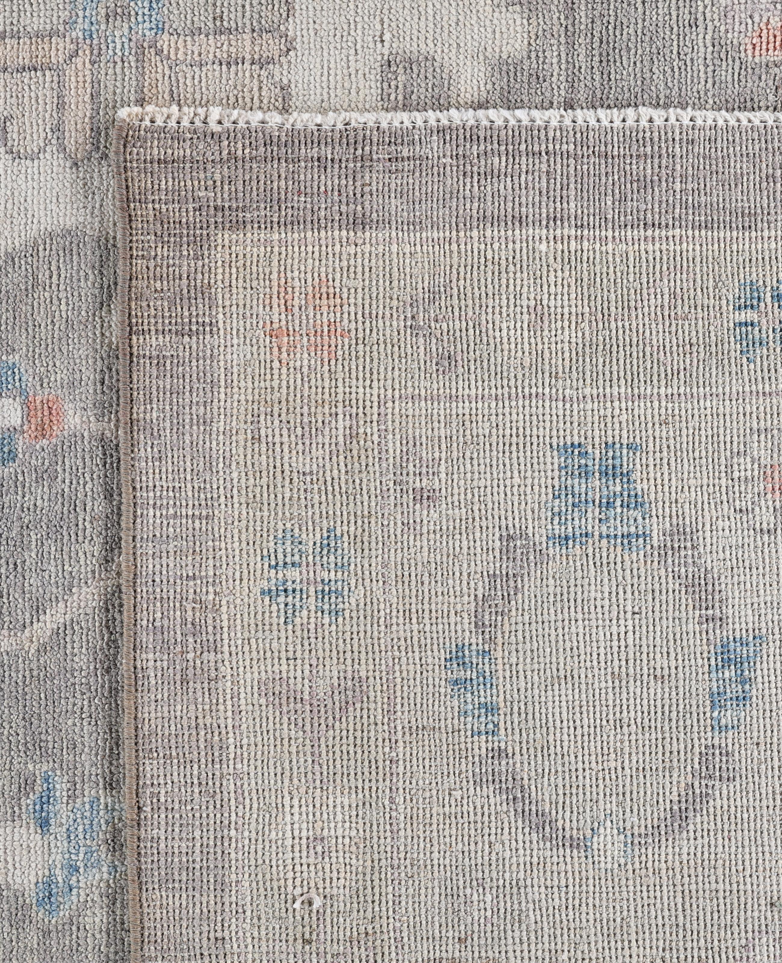 Oushak One-of-a-Kind Wool Gray Area Rug 9' 9