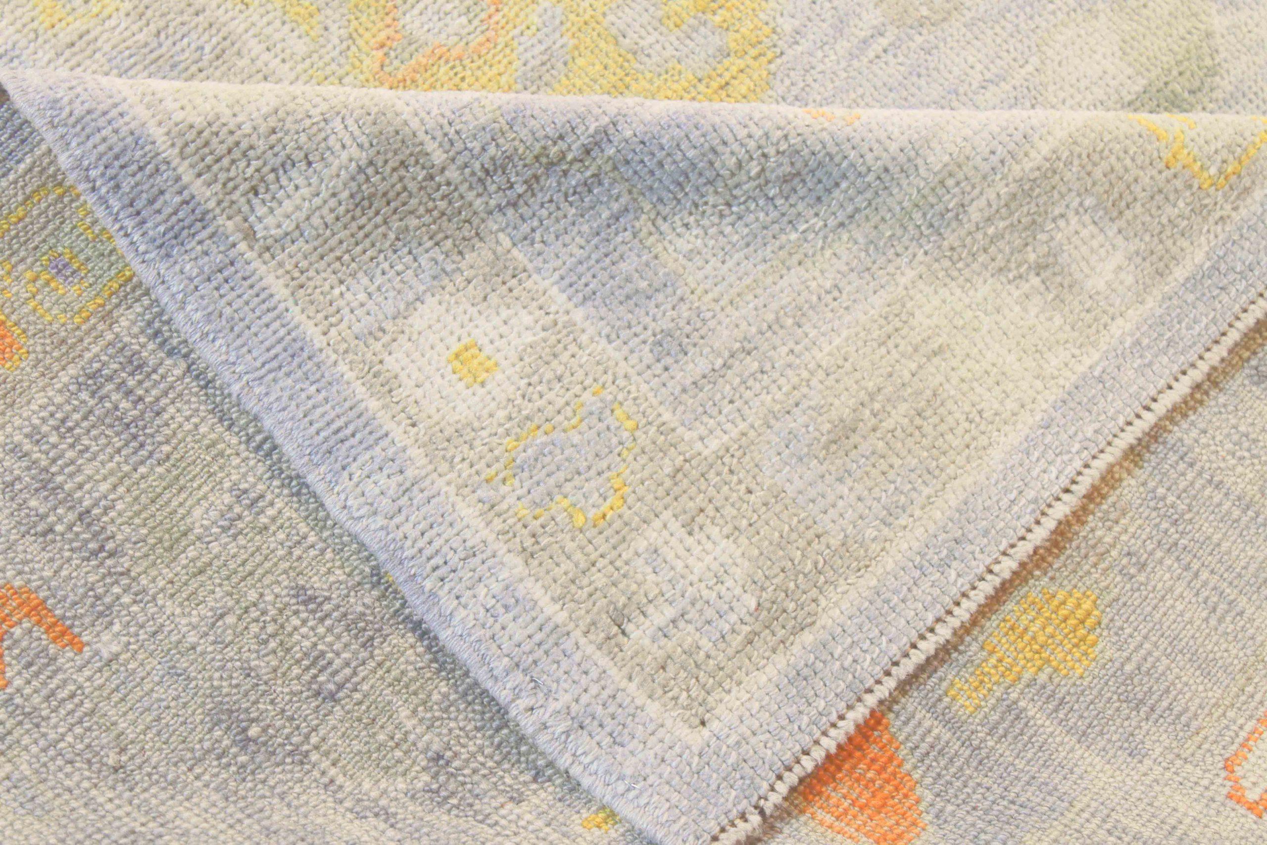 20ième siècle Afghanistan Oushak Over Size Rug Circa 1990 - Wool Orange Purpel Yellow 70711 en vente