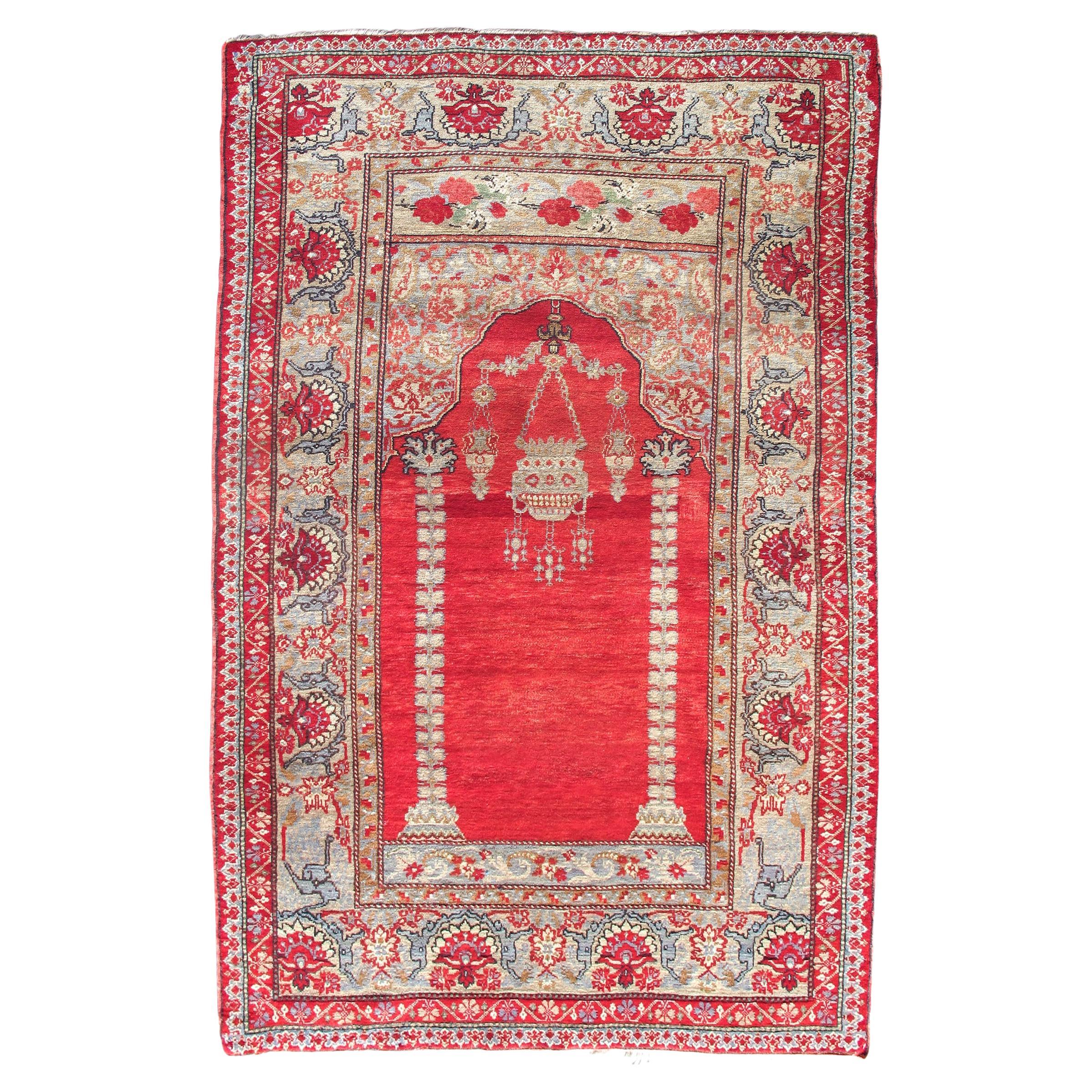 Oushak Prayer Rug, Late 19th Century