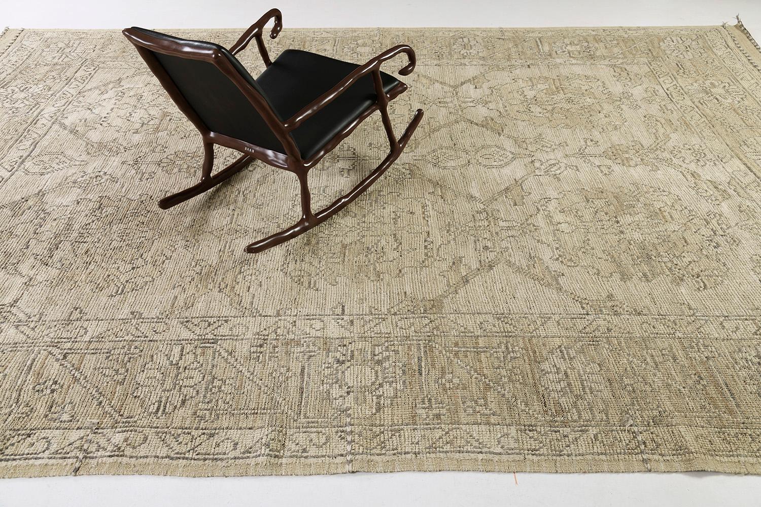 Contemporary Oushak Revival, Seasons by Mehraban Rugs For Sale