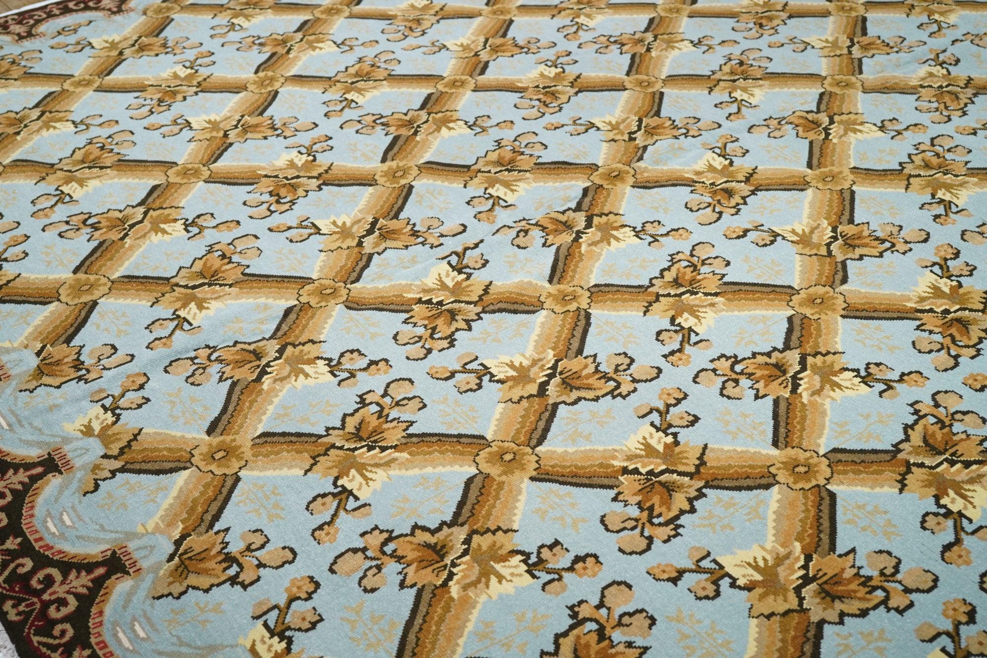 Wool Oushak Rug 12'0'' x 15'0'' For Sale