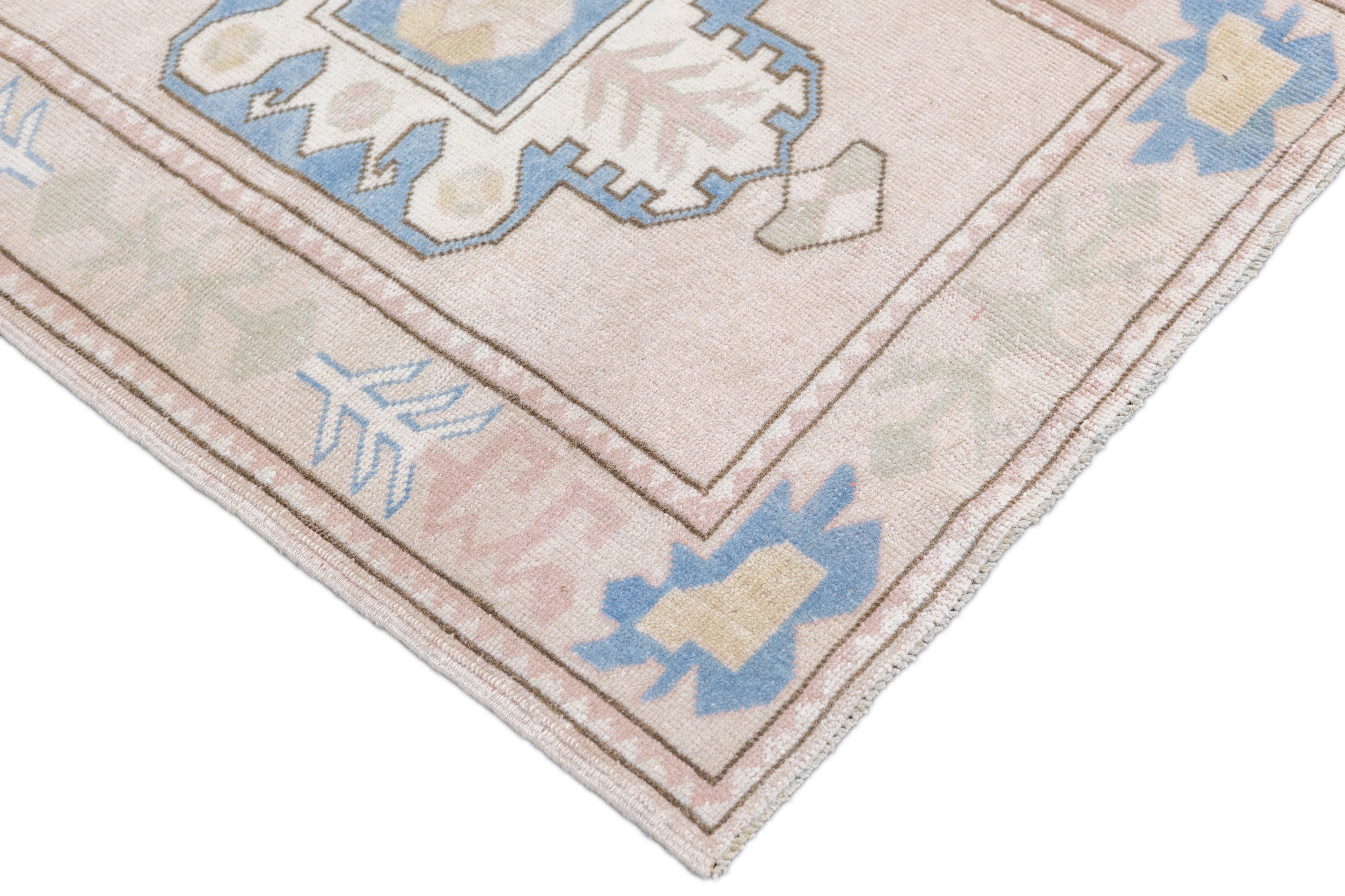 Turco Tappeto Oushak 3'0'' x 3'11'' in vendita