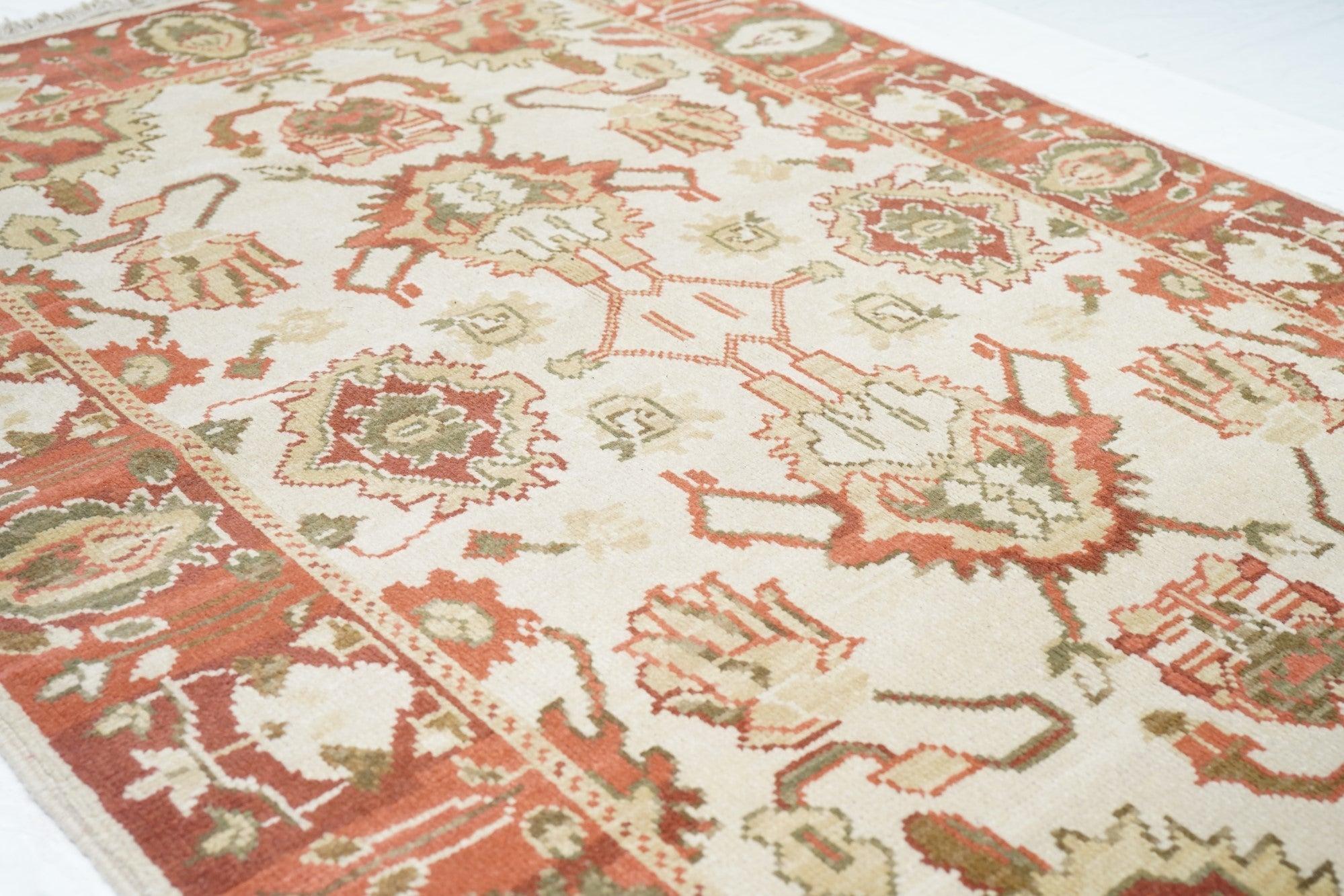 Turco Tappeto Oushak 4'1'' x 6'1'' in vendita