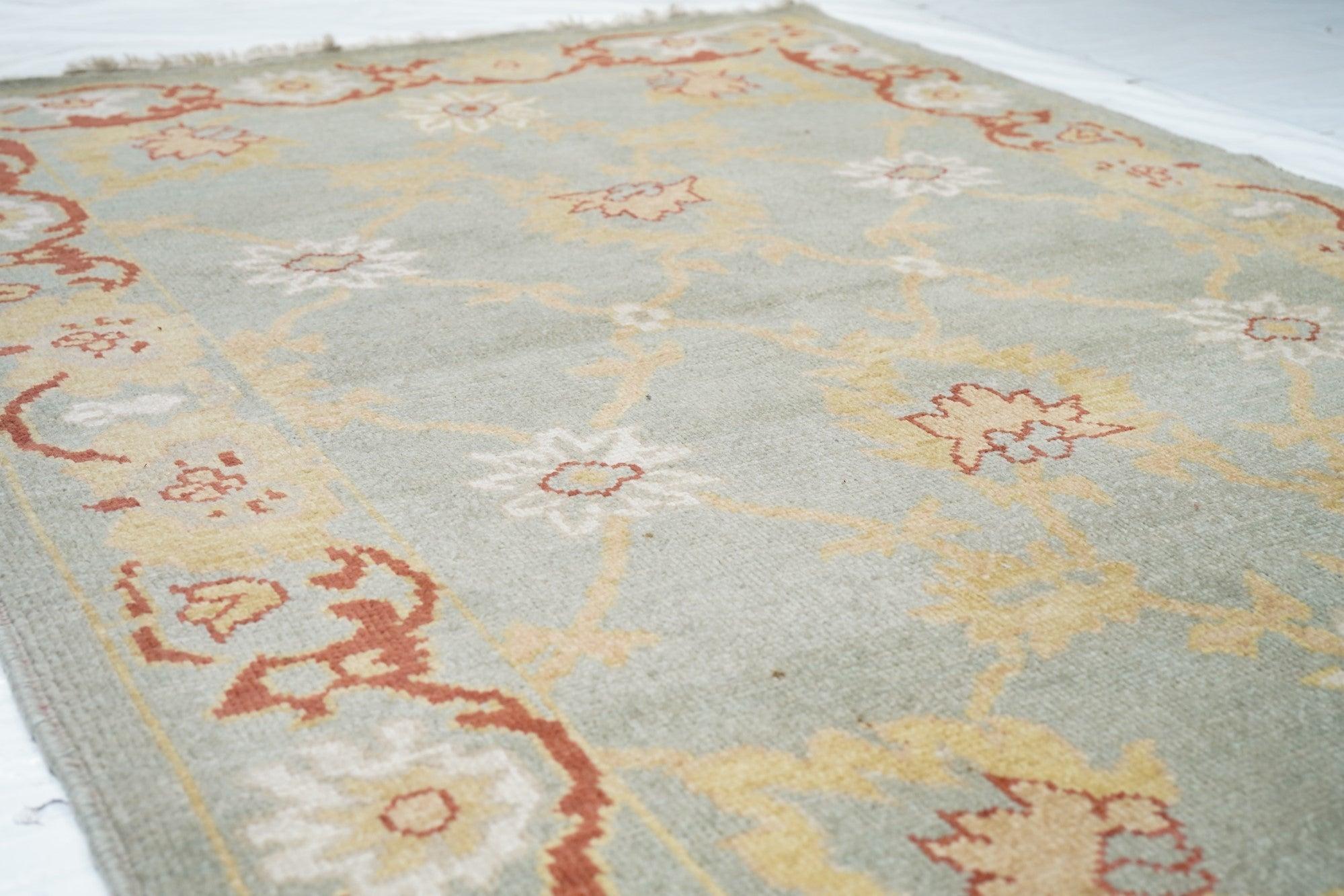 Wool Oushak Rug 4'1'' x 6'1'' For Sale